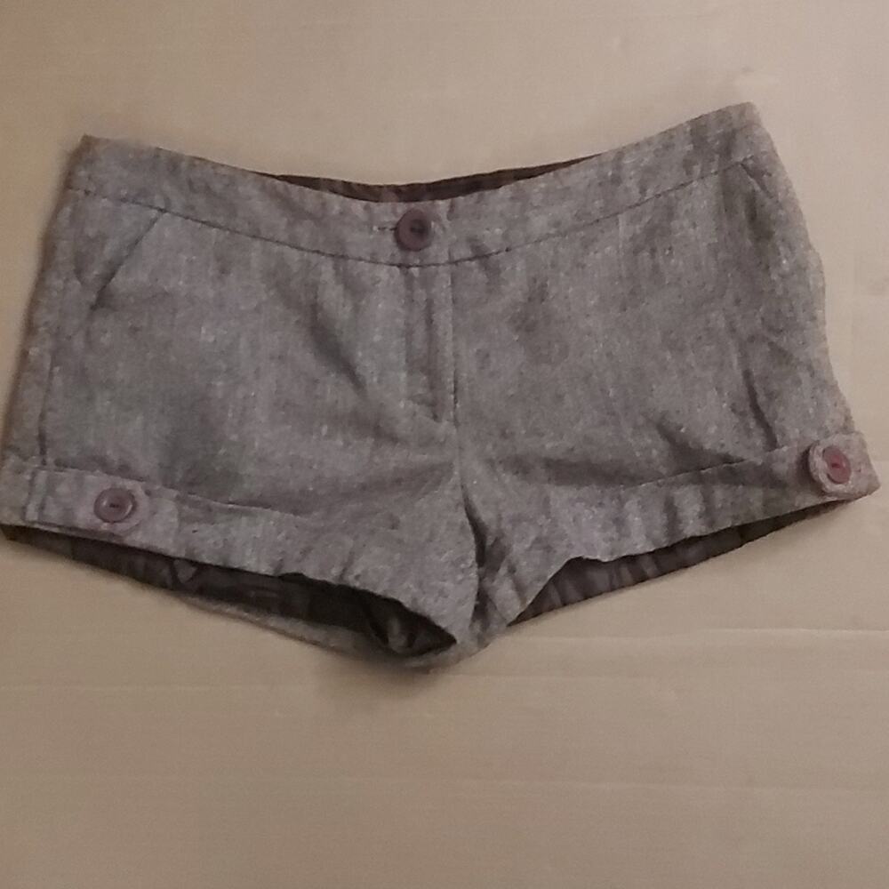 Vintage Brown Tweed Lined Shorts Dark Academia Heritage Preppy Y2K Fall Casual